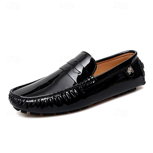 Slip-Ons Loafers Men's Driving Leather Penny PU
