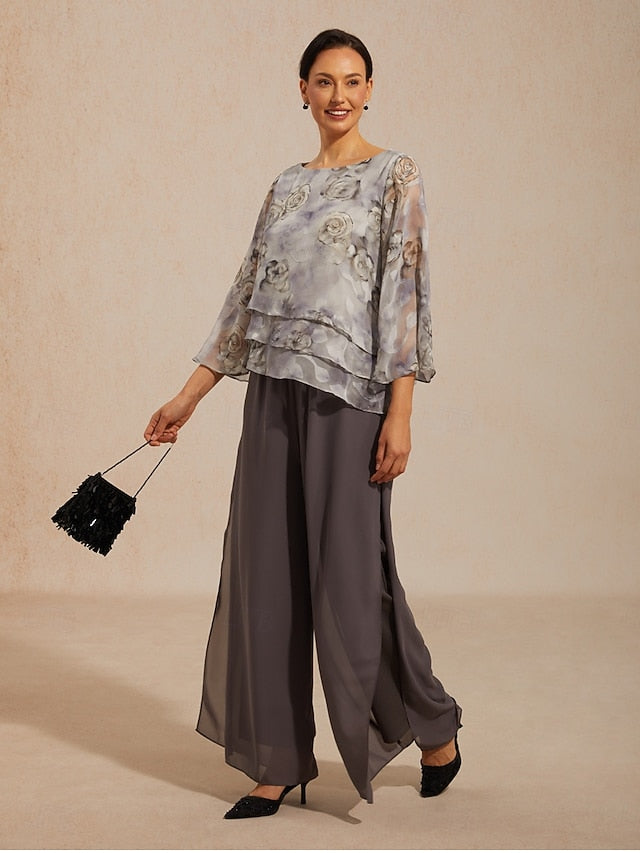 Women's Sheer Blouse Chiffon Tops Lace up Floral Elegant