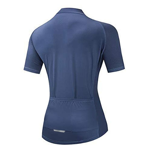 Women's Cycling Jersey Solid Color Short Sleeve Bike Jersey