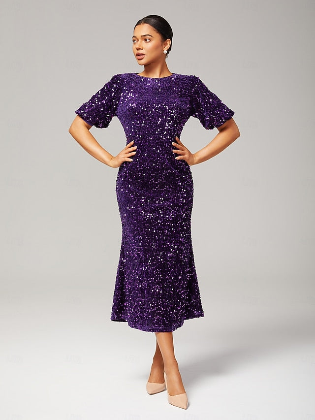 Women's Velvet Dress Sequin Dress Prom Dress Cocktail Dress