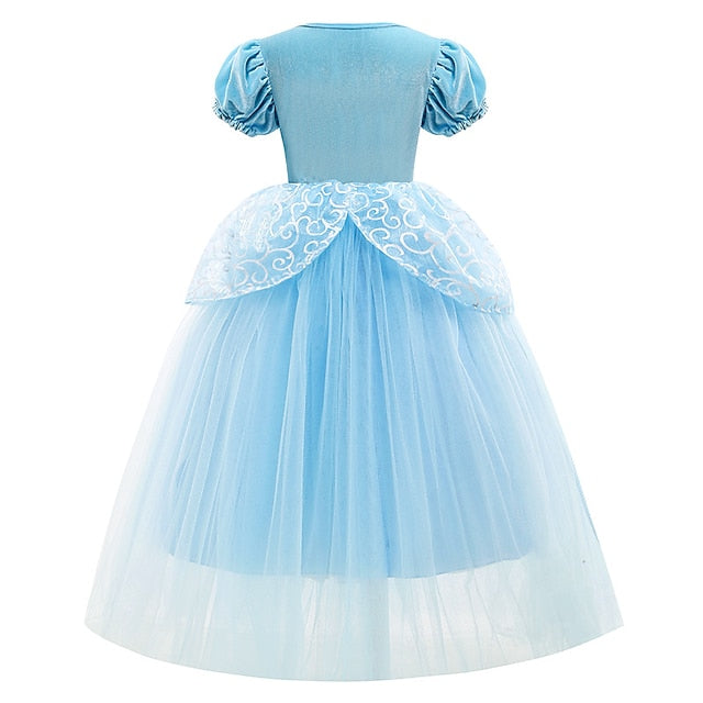 Dress Princess Theme Party Flower Fairytale Cinderella Girl
