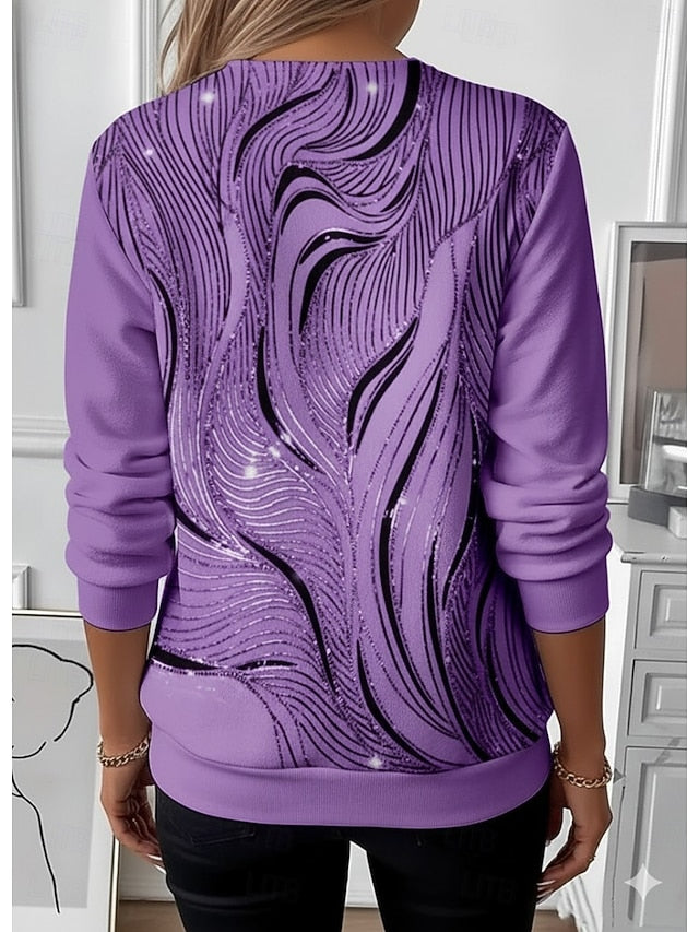 Women's Zip Up Sweatshirts Graphic Abstract Fashion Casual