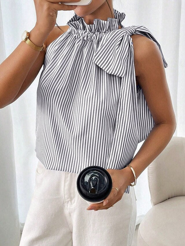 Women's Camisole Tank Top Print Striped Daily Casual