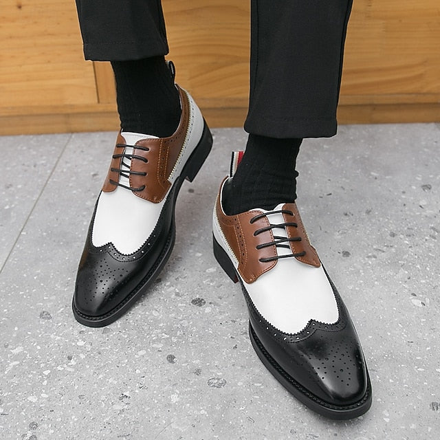 Wingtip with Men's White Brown Oxford and Shoes