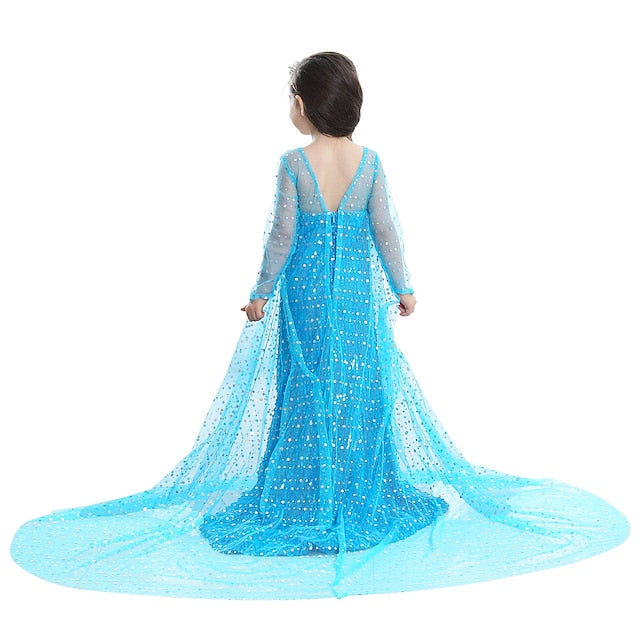 Princess Elsa Dress Movie Girls' Flower Frozen Girl