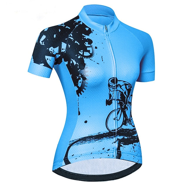 Women's Cycling Jersey Geometric Patterned Novelty Short