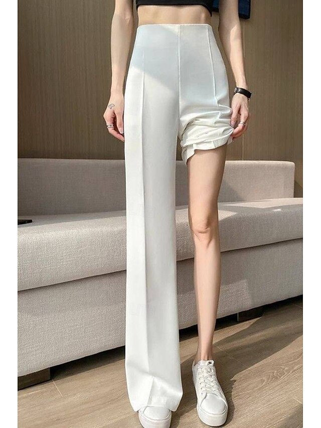 Women's Dress Pants Streetwear Casual Full Length Natural