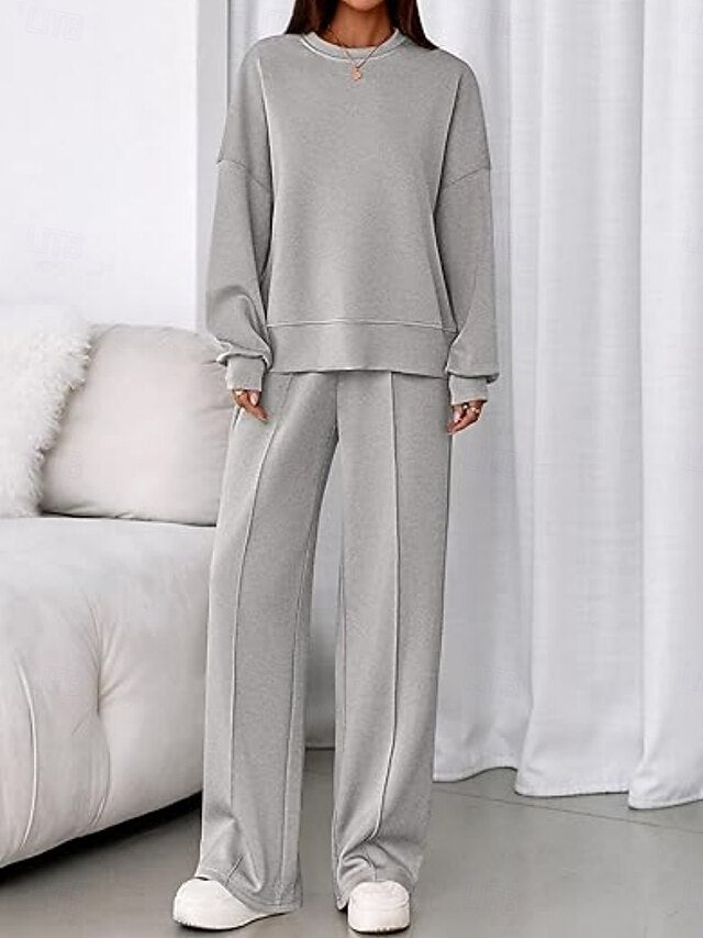Women's Two Piece Sets Pants Sets Bolero Top Long Sleeve