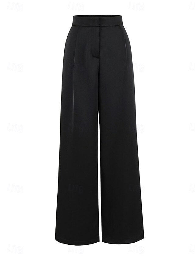Women's Wide Leg Chinos Straight Elegant Vacation Vintage