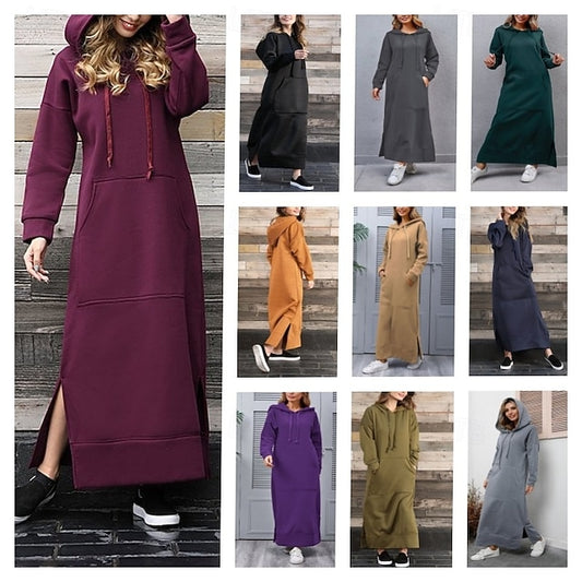Women's Midi Dress Hoodie Dress Casual Dress Fashion Modern