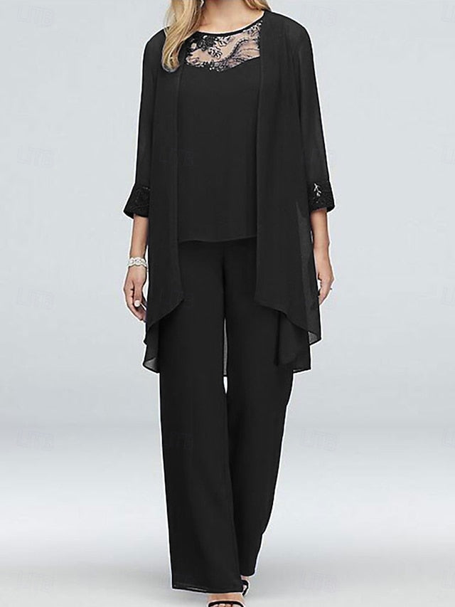 Dress Bride Crew Elegant Mother Piece 3 the Neck of Vintage