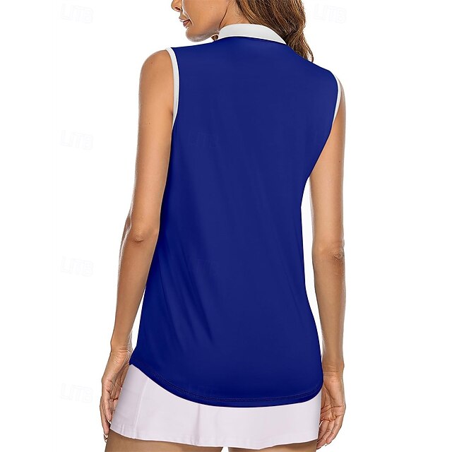 Women's Patchwork Sport Shirt Golf Polo Shirt Tennis Shirt
