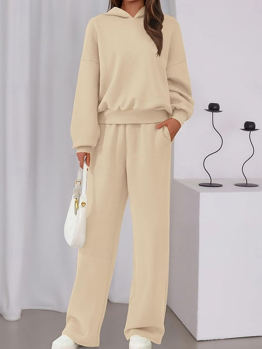 Women's Two Piece Sets Hoodie Tracksuit Long Sleeve Hooded