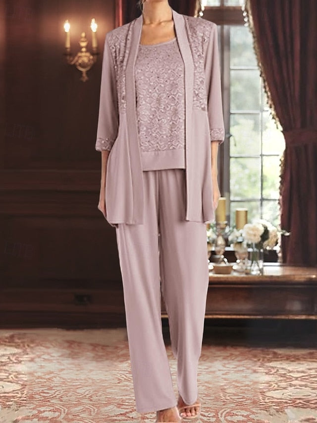 3 Mother of the Piece Elegant Dress Pantsuit Bride