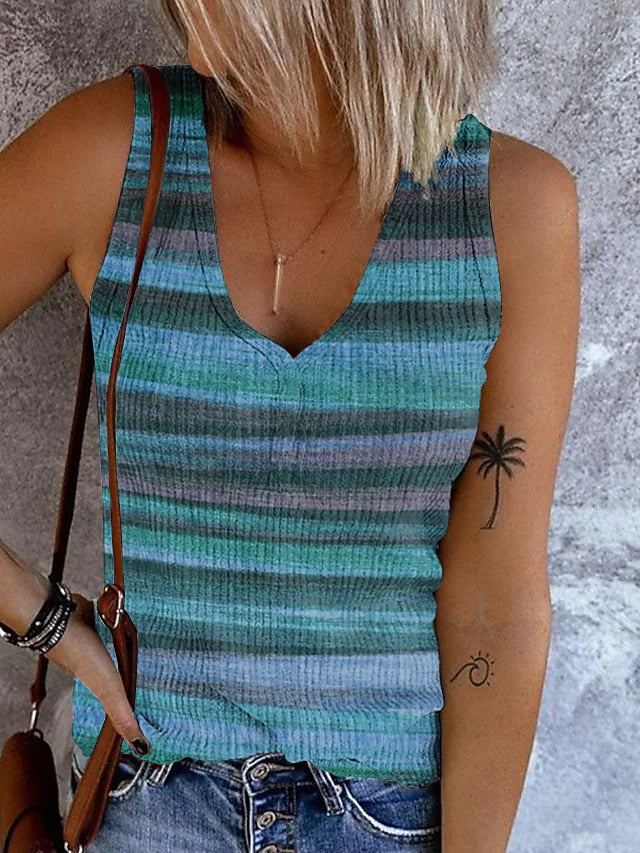 Women's Camisole Tank Top Going Out Tops Basic Striped