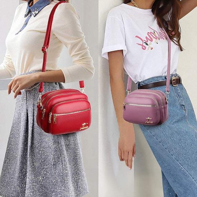 Crossbody Dome PU Bag Leather Shoulder Women's