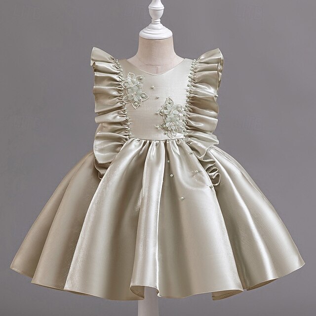 Party Sleeveless Toddler Wedding Girls' Floral Dress