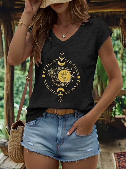 Women's Camisole Tank Top Graphic Geometric Moon Vintage