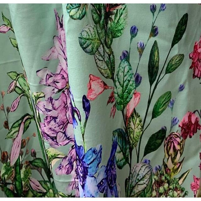 Women's Midi Dress Casual Dress Floral Ruched Pocket Crew