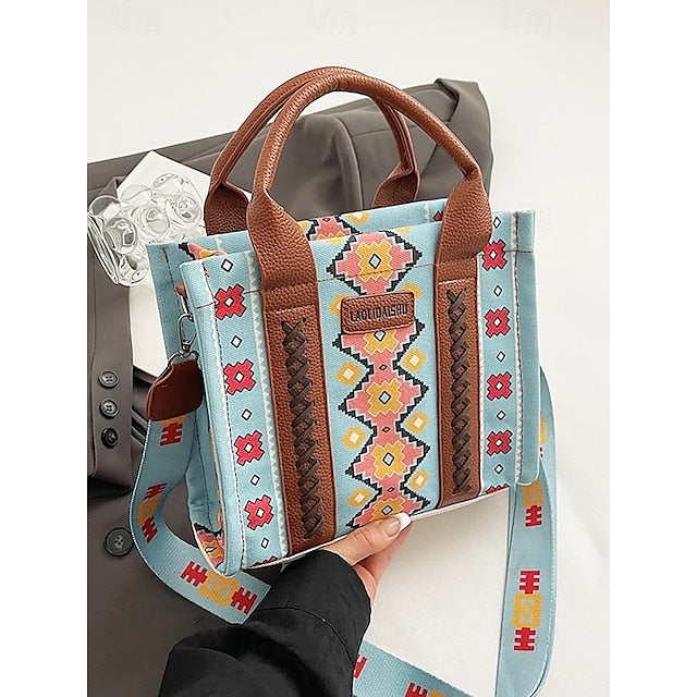 Tote Boho Ethnic Vintage-Inspired Women's Bag – Print