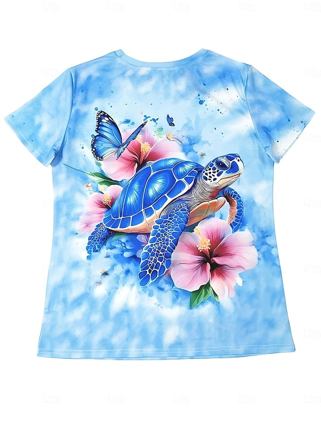 Women's T Shirt Print Floral Graphic Rose Elegant Vintage