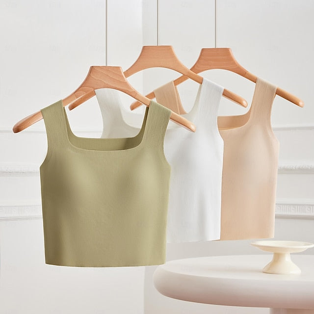 Women's Camisole Tank Top Basic Sleeveless Regular Tops