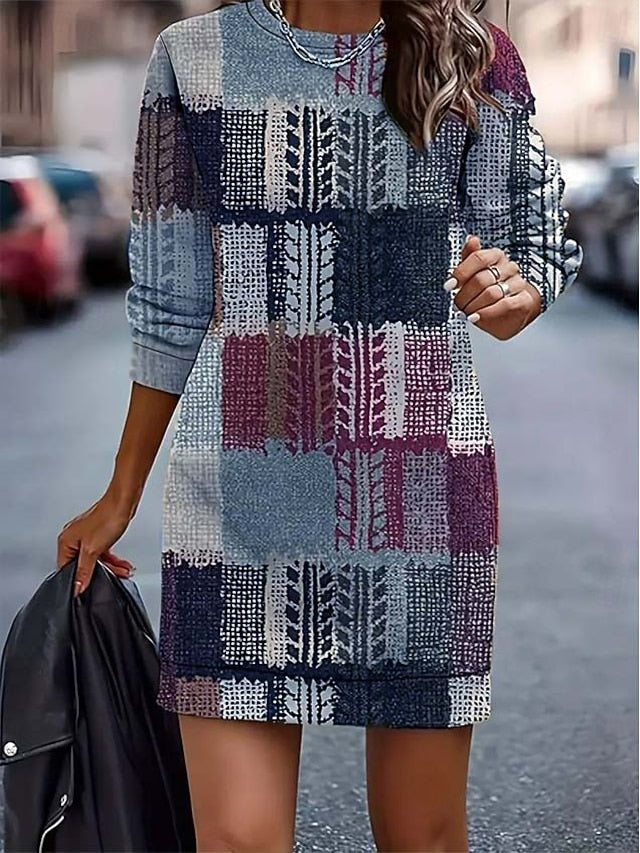 Women's Sweater Dress Mini Dress Shift Dress Party Casual