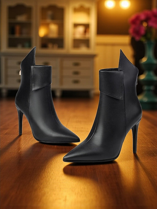 Gold Women's - Stiletto Toe Metallic Ankle Pointed Boots