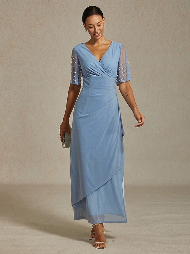 Women's Maxi Dress Sheath Dress Elegant Solid Color Short