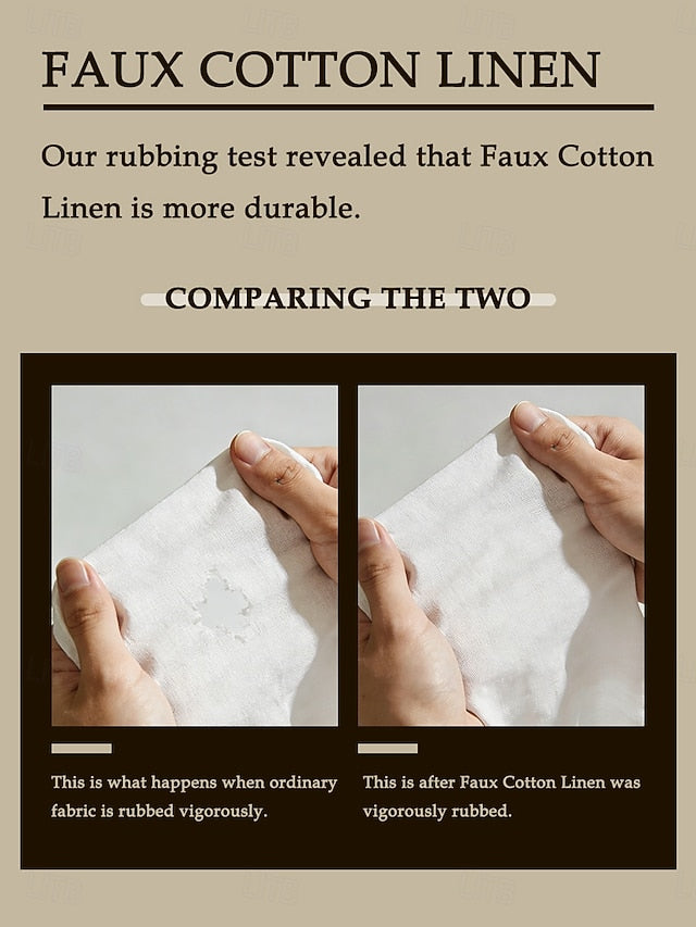 Women's Shirt Blouse Faux Cotton Linen Plain Stylish Casual