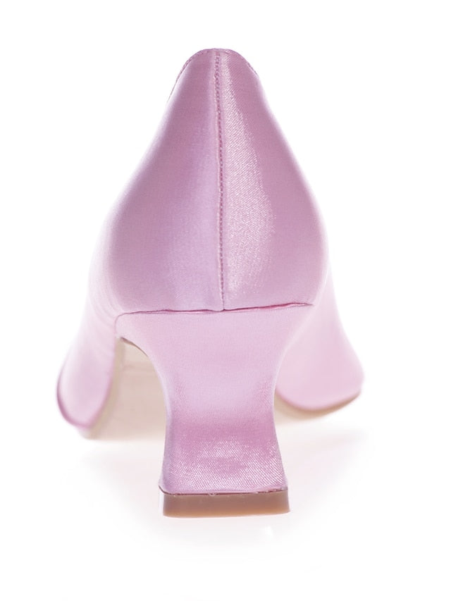 Royal Bow Kitten Women's Blue with Heels Satin Rhinestone