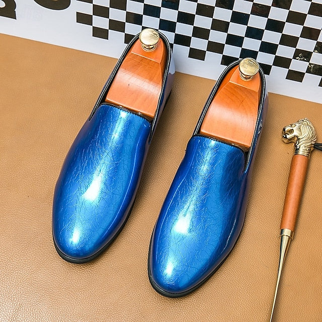 Slip-On Metallic Shiny – Men's Loafers Gold Fashionable