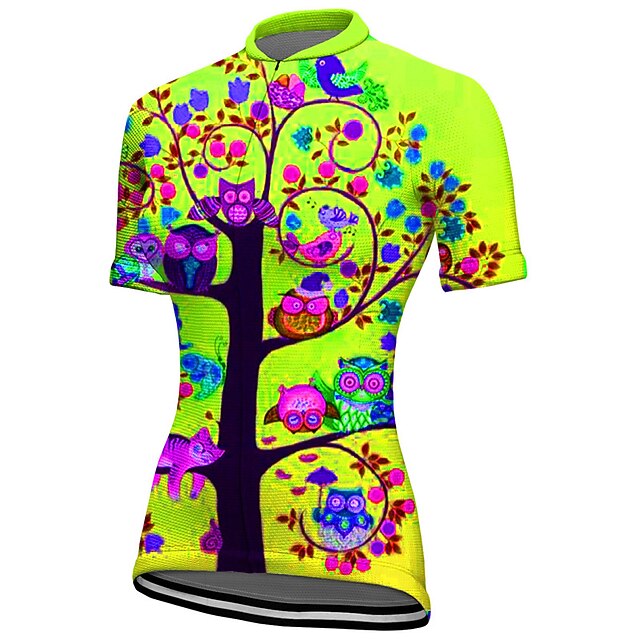 Women's Cycling Jersey Graphic Plants Short Sleeve Bike