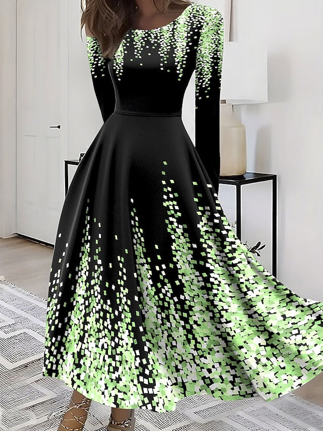 Women's Midi Dress A Line Dress Fit And Flare Dress