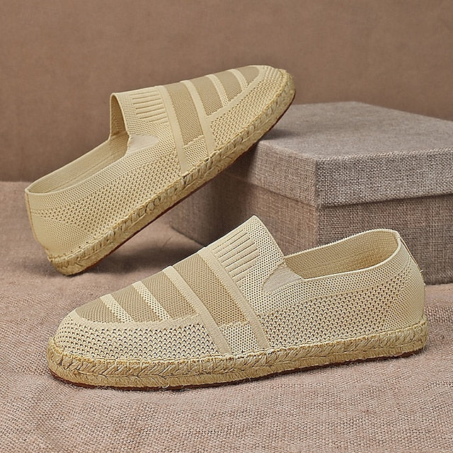 with Woven – Design Espadrilles Beige Men's Vacation