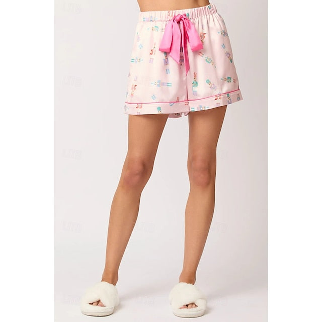 Santa Claus Sleepwear Pajamas Satin Pajama Women's Cosplay