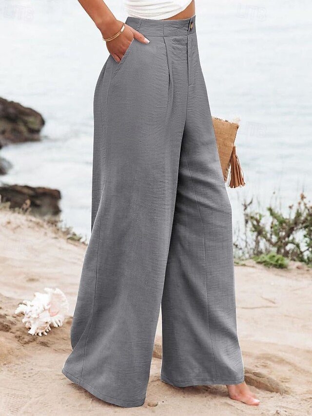 Women's Slacks Straight Streetwear Casual Full Length