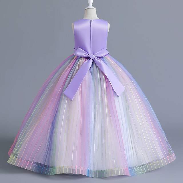 Dress Girl Flower Girls' Party Floral Sleeveless Kids