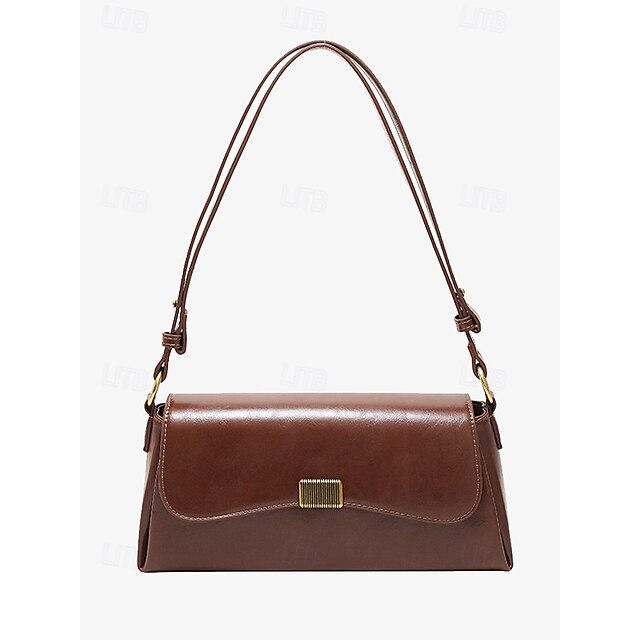 PU Office Tote Shopping Daily Leather Baguette Bag Women's