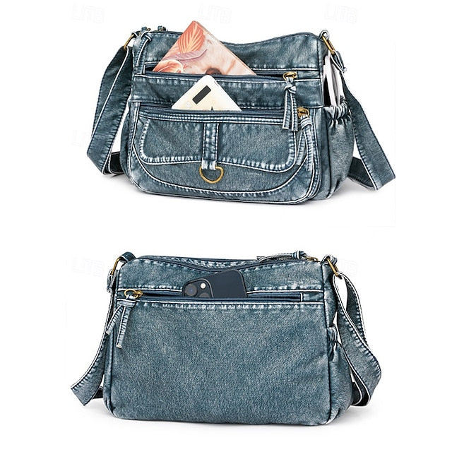 Crossbody Women's Vintage Faux Leather with Brown Bag