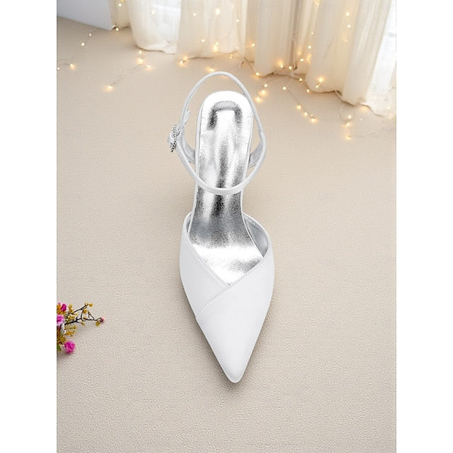 Heels Green Stiletto Women's Strap - Satin Ankle with