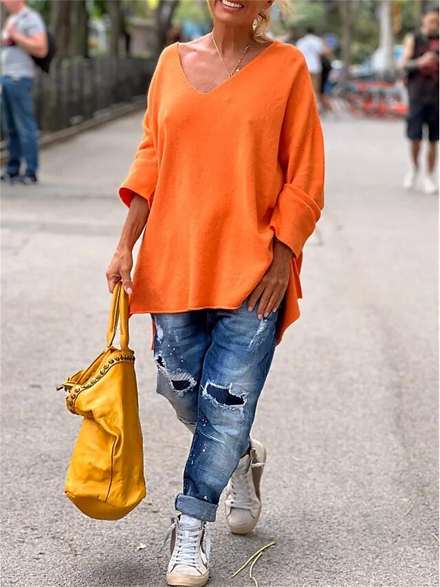 Women's Tunic Oversized Sweatshirt Pullover Sports Basic