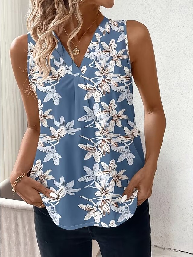 Women's Tank Top Floral Graphic Plants Elegant Vintage