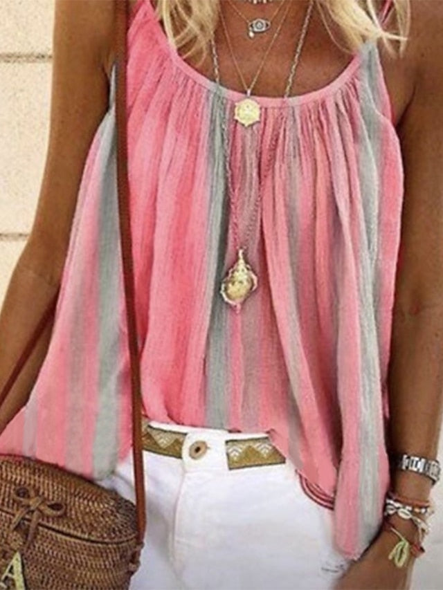 Women's Camisole Tank Top Camisole Summer Tops Yellow Pink