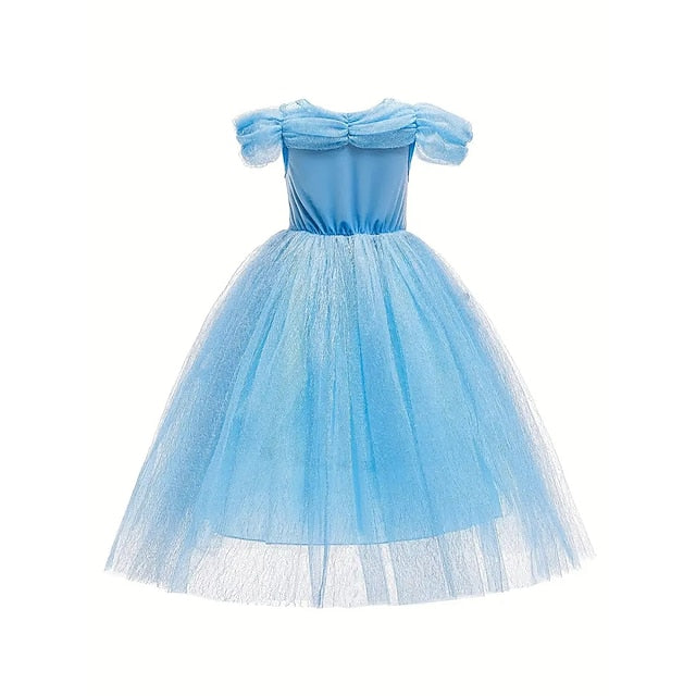 Tulle Elsa Party Frozen Theme Princess Costume Flower Girl Dress