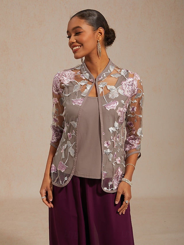 Women's Dressy Tops Twinset Sequins Rhinestone Animal