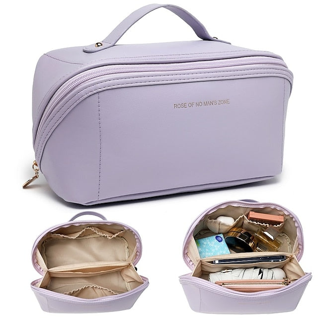 Makeup Handbag Travel Women's Leather Bag Cosmetic PU