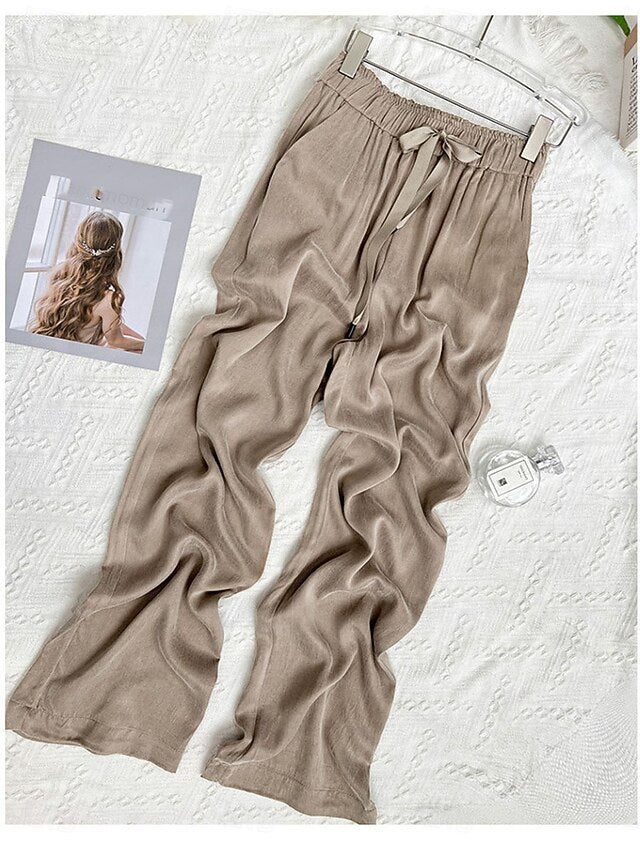 Women's Culottes Wide Leg Wide Leg Chinos Straight Elegant