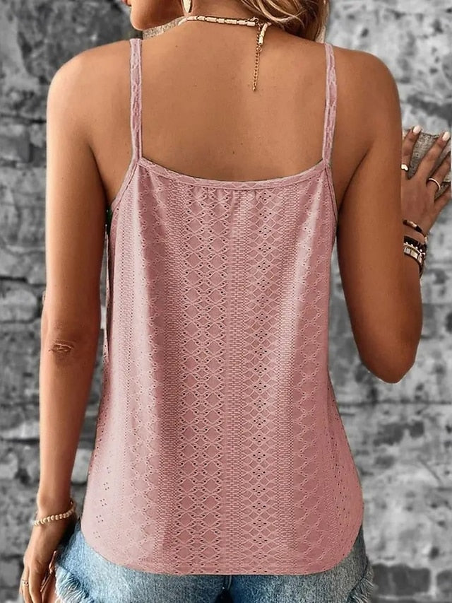 Women's Camisole Tank Top Solid Color Basic Casual
