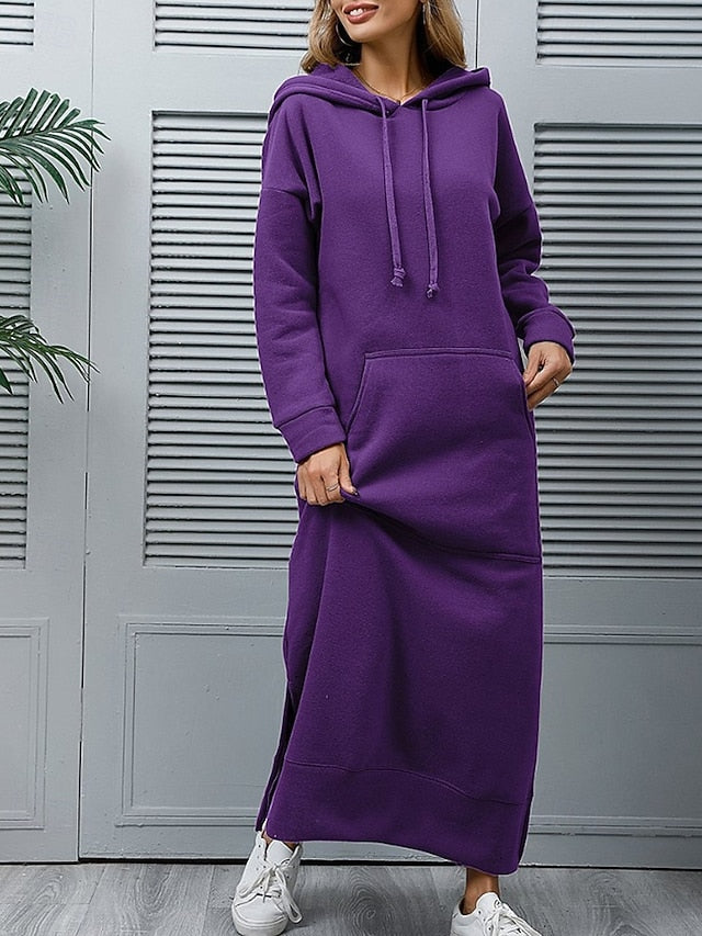 Women's Long Dress Maxi Dress Hoodie Dress Shift Dress